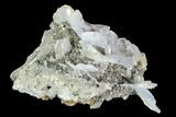 Blue Bladed Barite and Marcasite Association - Morocco #84858-1